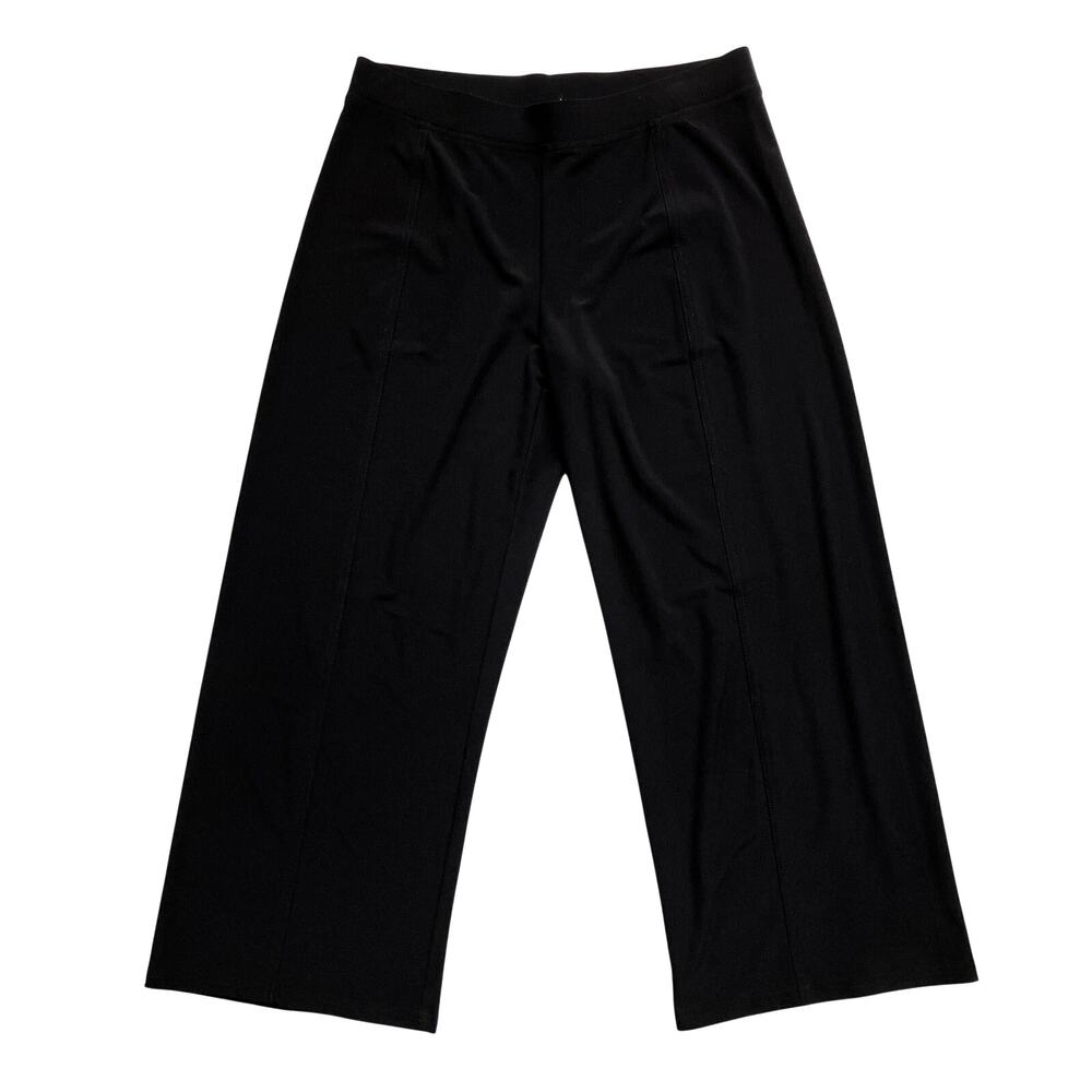CAbi Wide Leg Stretch Ankle Pants Size Small Style 318R Black